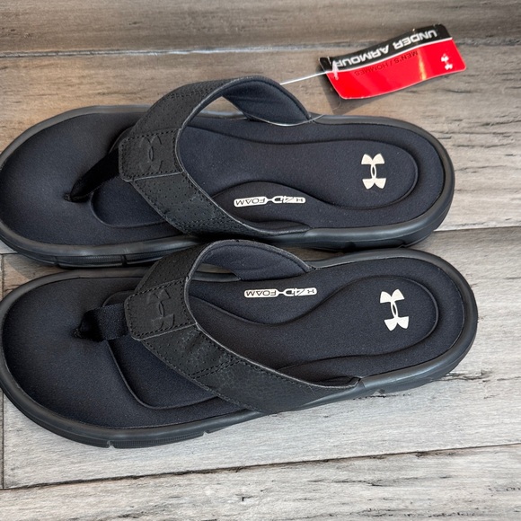 NWT Men Under Armour Black Sandals - Picture 4 of 8